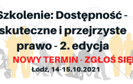 Tytuł pojektu w kolorze czarnym ze wskazaniem terminu szkolenia na tle grafiki przedstawiajacej sylwetki ludzi w kolorze szaro- żółtym