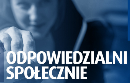 bannerreklamujacy projekt w kolorach biało-niebiesko granatowych