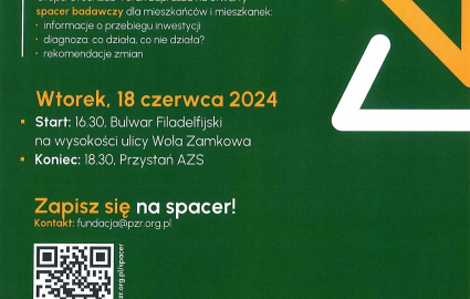 Plakat promujący spacer