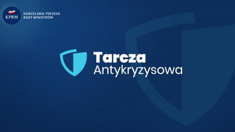 Napis tarcza antykryzysowa i logo.