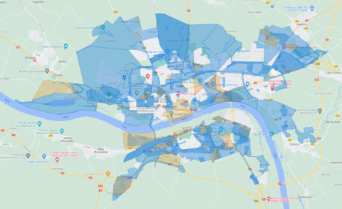 mapa Torunia